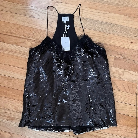NWT Cami NYC The Racer Sequin Tank Top - Picture 4 of 6